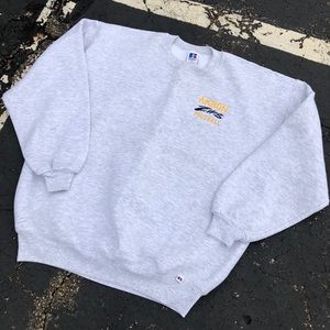 Vintage 90s Russel Akron Zips Football Crewneck